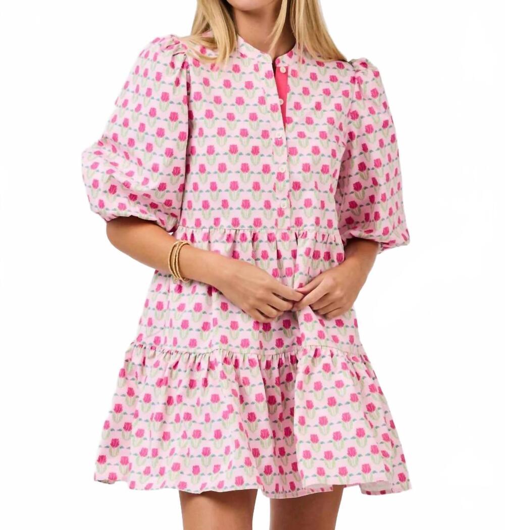 NEW MARY SQUARE riley mini dress in pink